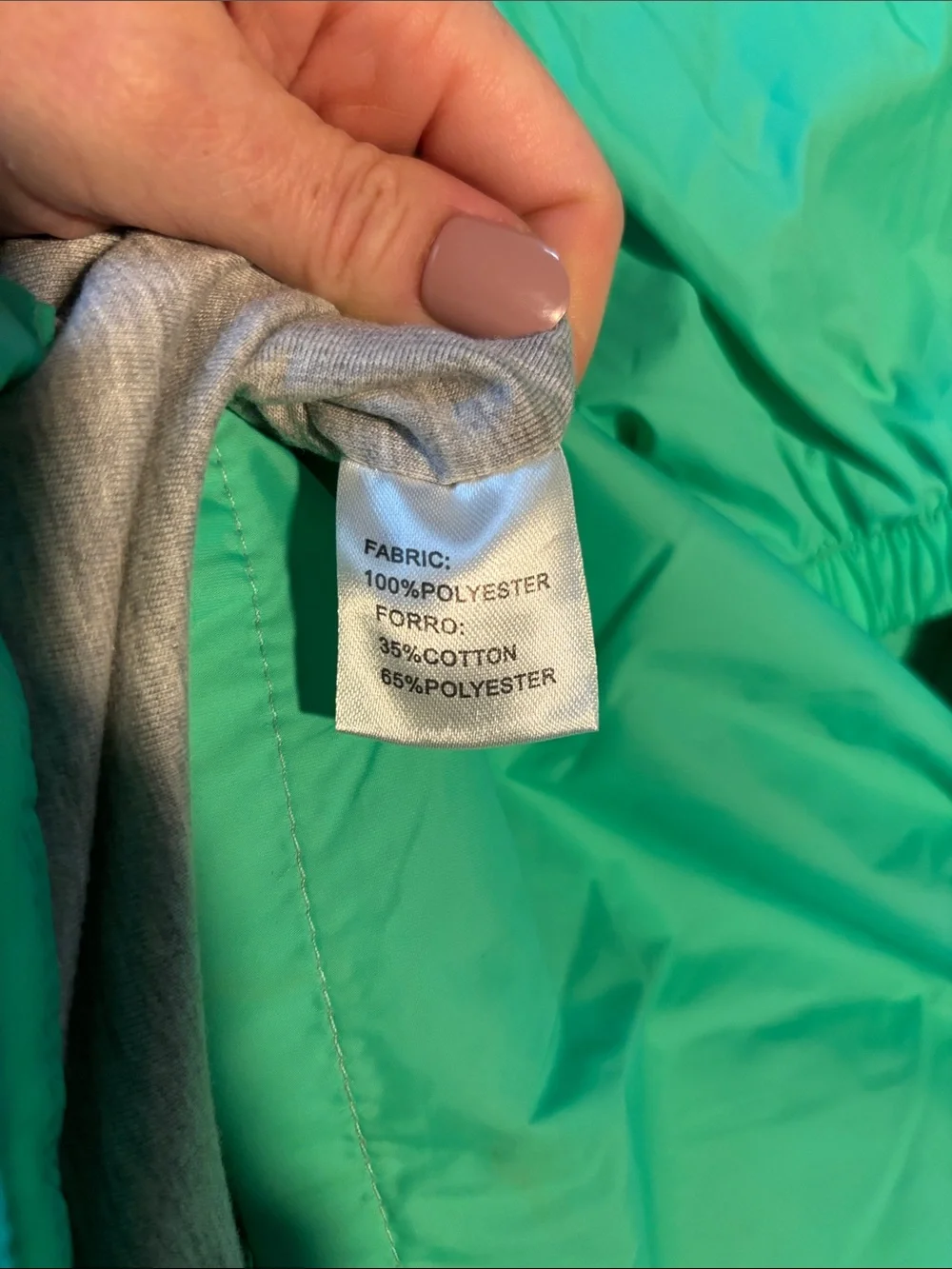 Kids Hooded Rain Jacket - Mint Green